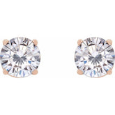 14K Rose 5.5 mm Stuller Lab-Grown Moissanite Earrings